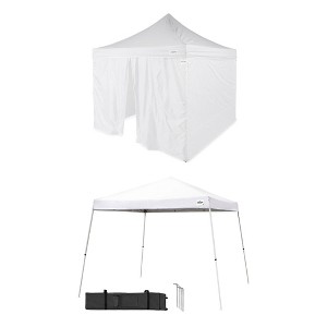 Caravan Canopy V-Series 12 x 12' 2 Slant Leg Sidewall Kit & V-Series II 12 x 12' Entry Level Angled Leg Instant Canopy for Recreational Uses - 1 of 4