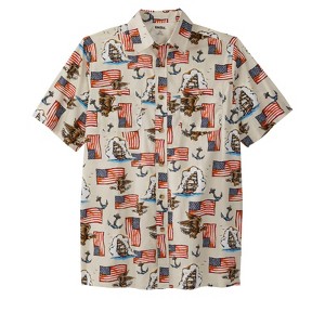 KingSize Men's Big & Tall Short Sleeve American Sport Shirt - 1 of 4