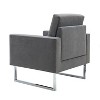 Set of 2 Idmon Contemporary Tufted Wooden Upholstered Club Chair with Metal Legs for Bedroom and Living Room Club Chair| ART OF LIVING DESIGNS - 4 of 4