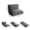 MAXYOYO Bean Bag Sofa Bed - Corduroy Floor Sofa with Washable Cover, Dark Grey - 3 of 4