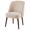 Dining Chairs Natural: Madison Park Upholstered Armless Chair, Polyester & Acrylic, Wood Legs - 2 of 4