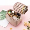Unique Bargains PU Leather Waterproof  Travel Makeup Bag 1 Pc - 2 of 4