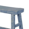 Royal Hampton Counter Height Bench, 33 Inch Mahogany Wood Frame - 3 of 4