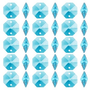 Unique Bargains Hanging Ornament DIY Craft Prisms 2 Holes Octagon Suncatchers 0.55" 100 Pcs - 1 of 4