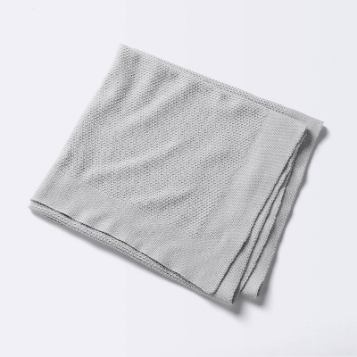 Seed Stitch Sweater Knit Baby Blanket - Gray - Cloud Island™