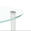 GlasFlength End Tables Contemporary Accent Furniture with Sleek Design for Modern Living Rooms, Clear,35.43”*19.69”*17.72" - 2 of 4