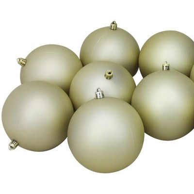 Champagne Gold Shatterproof Matte Christmas Ball Ornament Set, 4"