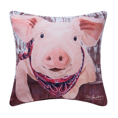 C&F Home 18" x 18" Pig Indoor/Outdoor Pillow