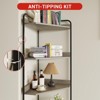 Corner Storage Cabinet 5-Shelf,70.9 Inch Farmhouse Bookcase, Rustic Industrial Bookshelves for Living Room, Kitchen, Bedroom or Office - 4 of 4