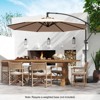 Tangkula 10 FT Patio Offset Umbrella w/ X-shaped Base Infinite Tile & 360° Rotation - 3 of 4