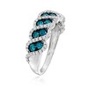 Ross-Simons 1.00 ct. t.w. Blue and White Diamond Ring in Sterling Silver - 3 of 4