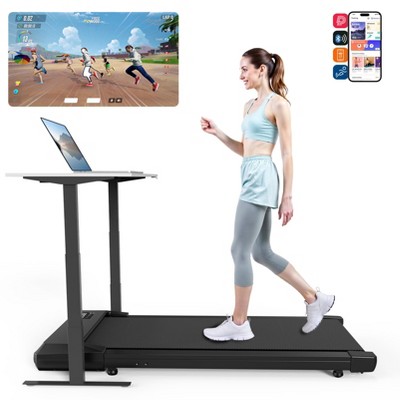 SupeRun Mini Under Desk Treadmill Pad - Compact 31.5''x14.96'' (80cm) Walking belt Quiet Motor, Max 250lbs