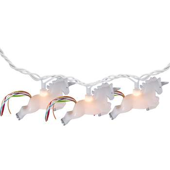 Northlight 10 Count Unicorn Summer Novelty String Lights, 6 ft White Wire