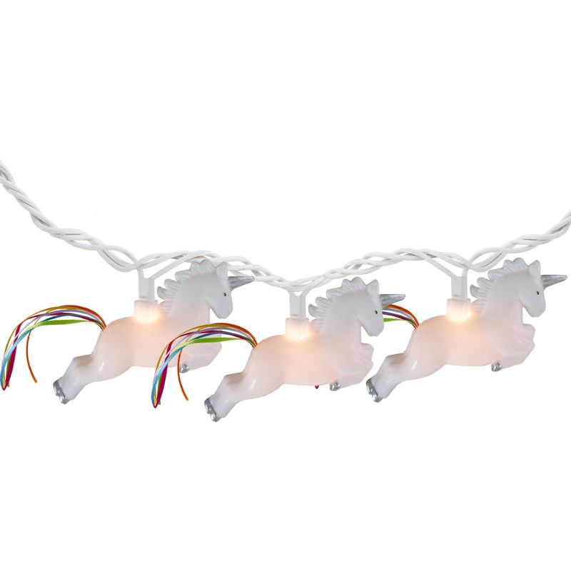 Northlight 10 Count Unicorn Summer Novelty String Lights, 6 ft White Wire, 1 of 5