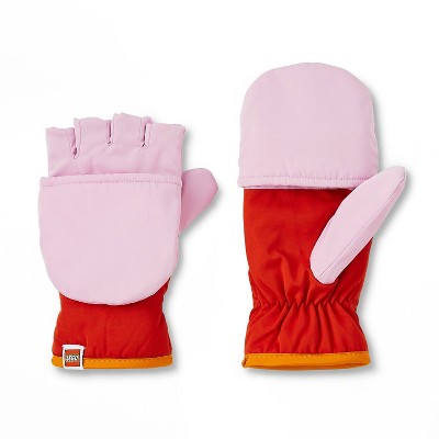 Kids' 4-7 Color Block Convertible Mittens - LEGO® Collection x Target Pink/Red