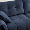 47" Single Seater Sofa with High-Resilience Support Cushions and Throw Pillows,  Modern Design for Living Room White - 4 of 4