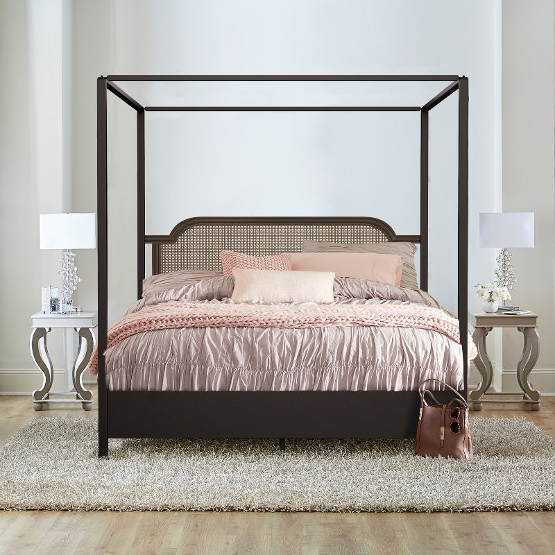 Melanie Wood and Metal Canopy Bed Oiled Bronze - Hillsdale Furniture, 3 of 15