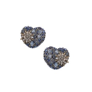 SOHI Women's Flora Heart Stud Earrings - 1 of 4