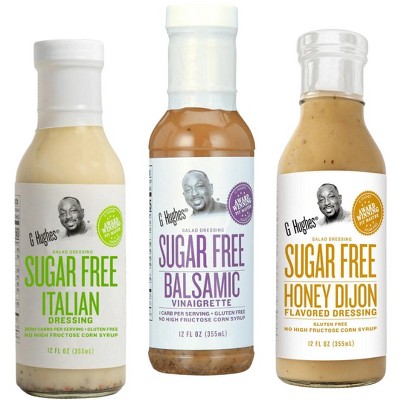 G Hughes Sugar Free Dressing Variety Pack (Italian, Balsamic, Honey Dijon)