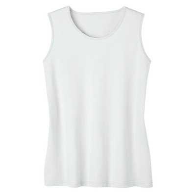 Collections Etc Soft Knit Crew Neck Sleeveless Summer Tank Top