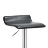 Set of 2 34" Contemporary Swivel and Adjustable Barstools Black - AC Pacific: Chrome Frame, Polyurethane Upholstery - 3 of 4