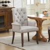 Hrinhom 22.4"W Dining Chair,Mid-Century Upholstered Accent Armchair with Wood Legs - 2 of 4