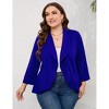 Clearlove Womens Plus Size 3/4 Sleeves Cardigan Lightweight Open Front Draped Ruffles Shawls Wraps Shrugs - 4 of 4