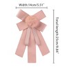 Allegra K Women's Pre-tied Bowknot Pin Solid Color Neckties Elegant Brooch Bow Tie - 3 of 4