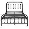 FURNIinspire Beds Vintage Metal Queen Bed Frame Platform Bed with Headboard Footboard , No Box Spring Needed, Silver, 83.54"*60.2"*43.5" - 2 of 4