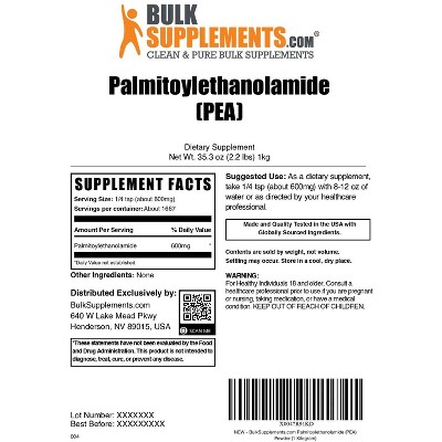 BulkSupplements Palmitoylethanolamide (PEA) Powder