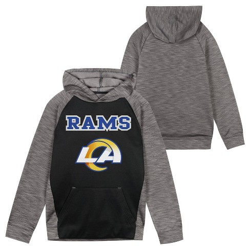 Nfl Los Angeles Rams Boys' Black/gray Long Sleeve Hooded