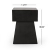 MOEPISY 19.00 inch H Black Patio End Tables - 4 of 4