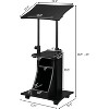 VINGLI Podium Stand, Portable Presentation Podium, Height Adjustable Church Lecture, Reading or Laptop Desk with Edge Stopper, Black - 2 of 4