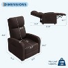 Manual Recliner Chair for Adults, Linen Fabric Upholstered Reclining Chair with High Backrest, Retractable Footrest & Side Pocket, for Nursery Bedroom - 2 of 4