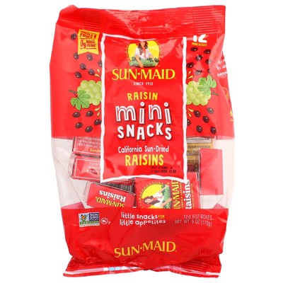 Sun-Maid, Raisin Mini Snacks, 12 Boxes, 0.5 oz