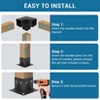 Pergola Brackets Kit for 6"x 6" (Actual 5.6" X 5.6") Lumber,4Pcs 3-Way Heavy Duty Steel Corner Bracket Woodworks Kit for Gazebo,Patio Pergolas - 4 of 4