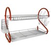 Better Chef 22-Inch 2-Tier Chrome Plated Dishrack in Red - 3 of 4
