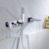 SUMERAIN Wall Mount Tub Faucets, Waterfall Tub Filler Spout with Hand Shower - 2 of 4