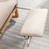 Upholstered High-Back Accent Rocking Chair with Footrest and Storage Pocket, Rubber Wood Rocking Legs for Bedroom or Living Space - 2 of 4