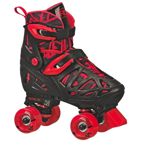 Roller Derby Trac Star Youth Kids' Adjustable Roller Skate - Gray/Black/Red - image 1 of 4