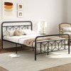Tangkula Full/King/Queen/Twin Metal Bed Frame Platform Bed with Diamond Accented Headboard & Footboard Black - 3 of 4