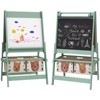 FONTOI Art Easel for Kids, 3 in 1 Kids Art Easel with Paper Roll, Storage Baskets, Standing Toddler Easel, Green, 18.3"*36.5"*21.3" - 4 of 4
