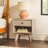 GlasFlength Nightstands Modern Nightstand Bedroom Nightstand Bedside Table with Drawer Open Shelf for Living Room, Brown, 18.88"*11.88"*21.88" - 3 of 4
