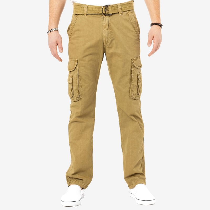 X RAY Men's Belted Classic Cargo Pants, 1 of 6