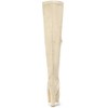 Allegra K Women's Round Toe Platform Block Heel Over Knee High Boots - 4 of 4