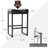 Saddle Counter Height Bar Stools Set, Modern Faux Leather, for Kitchen - 2 of 4