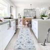 Washable Vintage Floral Distressed Rug Non Slip Low Pile Rug Soft Throw Floor Cover Foldable Indoor Carpet for Living Room Bedroom Playroom Nursery - 2 of 4