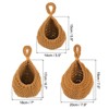 Unique Bargains Handmade Durable Space-Saving Natural Hanging Basket 1 Set of 3 - 2 of 4