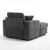 Corduroy Chaise Lounge Chair with Deep Seat and Detachable Cushions - 2 of 4