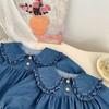 MyKids-Usa Spring Baby Girls Blue Denim Long-sleeved Onesies or Dress - 2 of 4